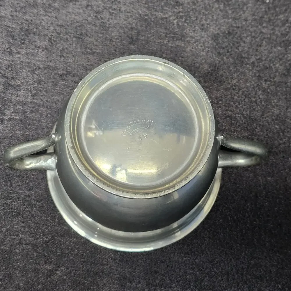 Vintage Old Colony Pewter 39 Silver Sugar Bowl Dish